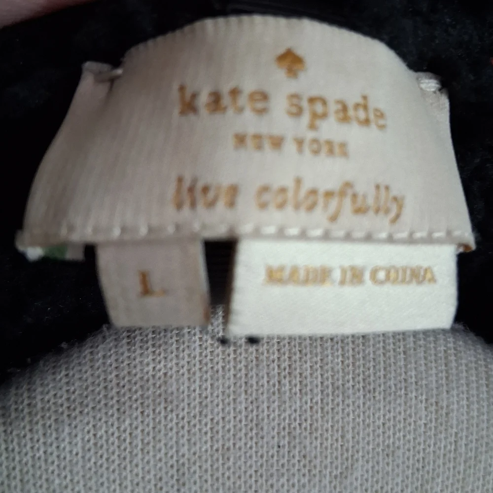 Kate Spade Black Teddy Jacket with Sherpa Collar